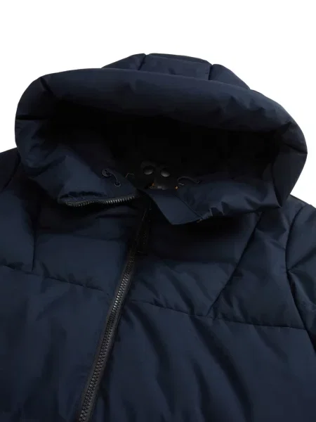 Palton Woolrich cu glugă albastru