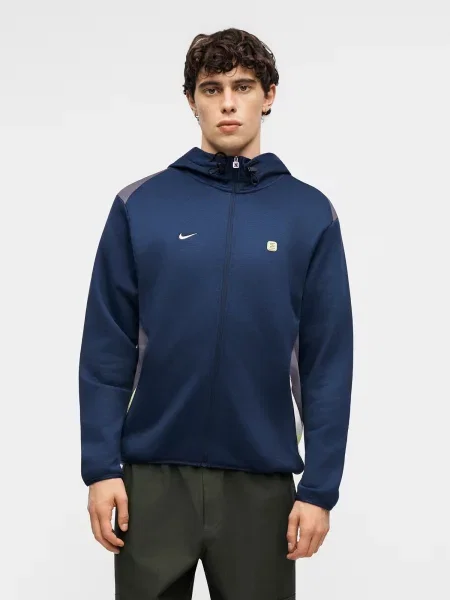 Nike Sportswear Tepláková bunda SHOX námornícka / tmavosivá / svetlozelená modrá