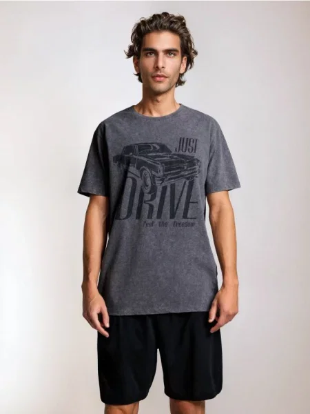 Sinsay Piżama dwuczęściowa z nadrukiem wielobarwny