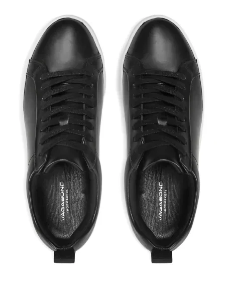 Sneakerși Vagabond cu șireturi cu platformă din dantelă negru