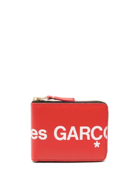 Portofel Comme Des Garçons Wallet din piele cu imagine roșu