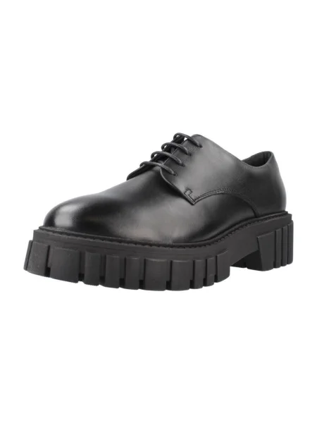 Oxford Clarks din țesătură twill negru