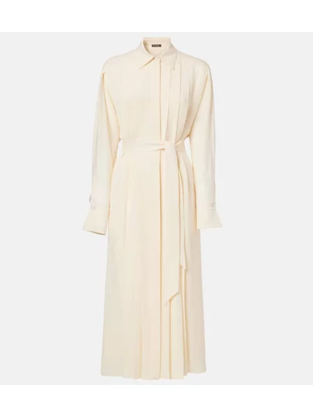 Rochie midi Loro Piana plisată până la genunchi de costum