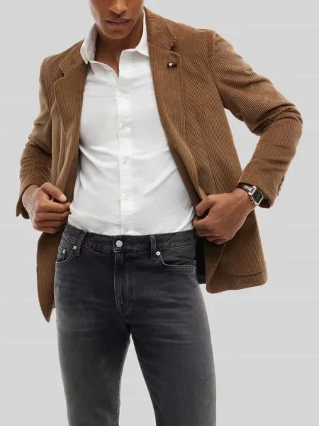 Jeansy Straight o kroju slim fit z mieszanki bawełny model DENTON' Tommy Hilfiger