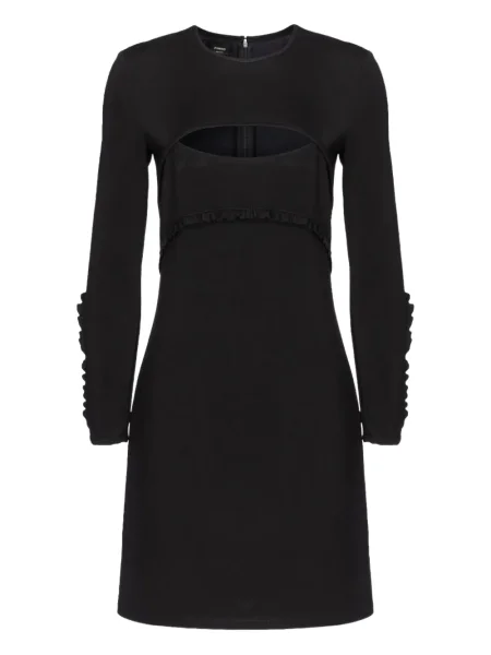 Rochie mini Pinko cu volane de costum negru