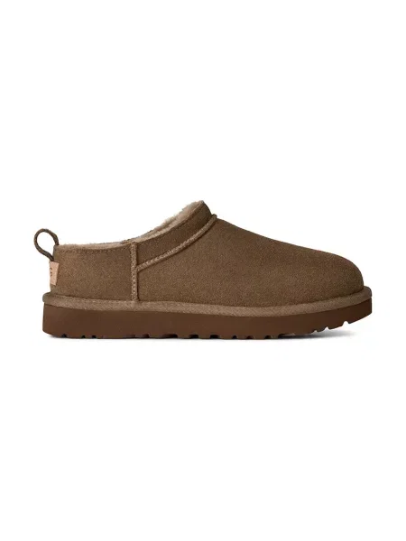 UGG papuci de casă pentru femei din piele întoarsă W Classic Micro maro
