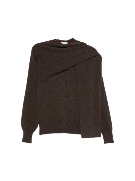 Sweter Ferragamo brązowy