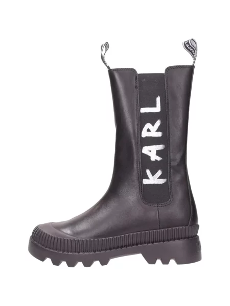 Botki Karl Lagerfeld skórzane czarne