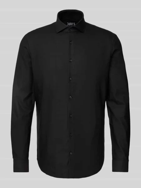 Koszula biznesowa o kroju slim fit z diagonalu Jake*s czarna