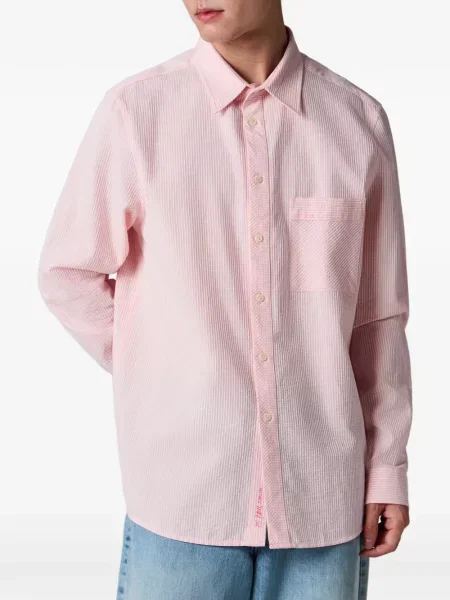 Cămașă Ps Paul Smith cu dungi roz