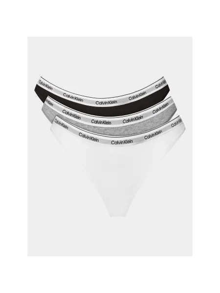 Calvin Klein Underwear String bugyik szürke / fekete fehér