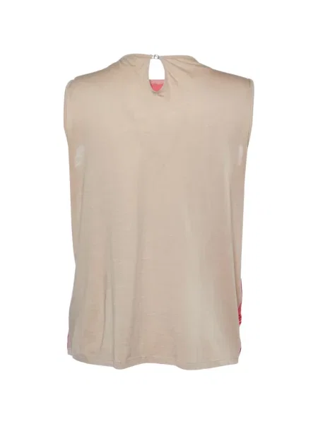 Top Max Mara cu model floral din dantelă roz