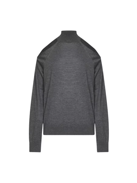 Sweter z golfem Fendi z kaszmiru do golfa szary