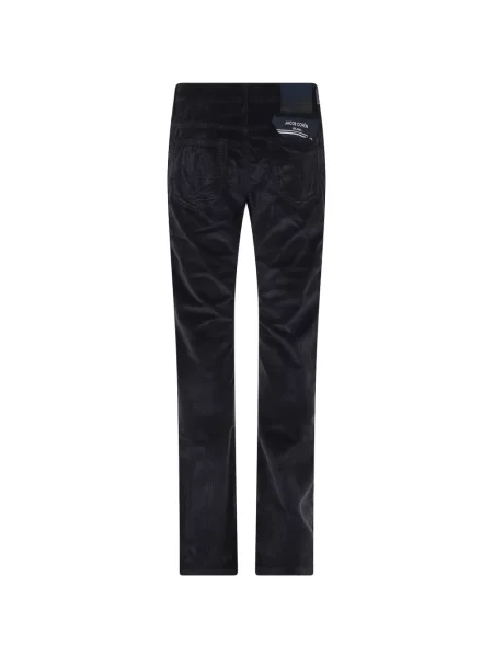 Pantaloni Jacob Cohën de catifea cord albastru