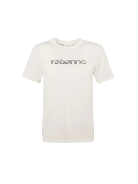 Koszulka Rabanne żakardowa biała