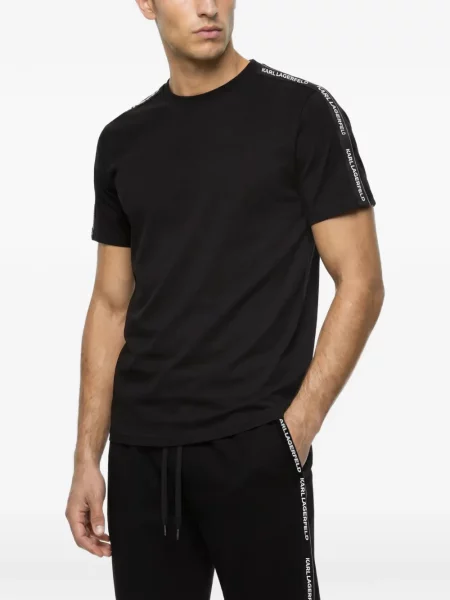 Tricou Karl Lagerfeld cu autograf negru