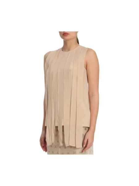 Top Max Mara bez rękawów beżowy