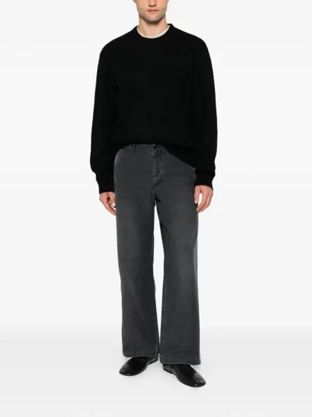 Pantaloni Our Legacy din satin gri