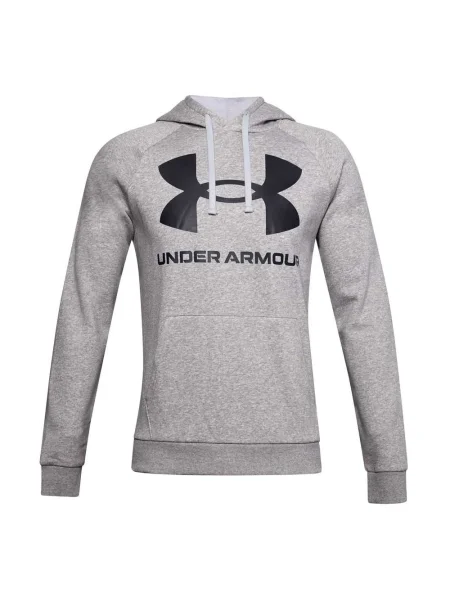 Hanorac din fleece Under Armour din fleece cu autograf gri
