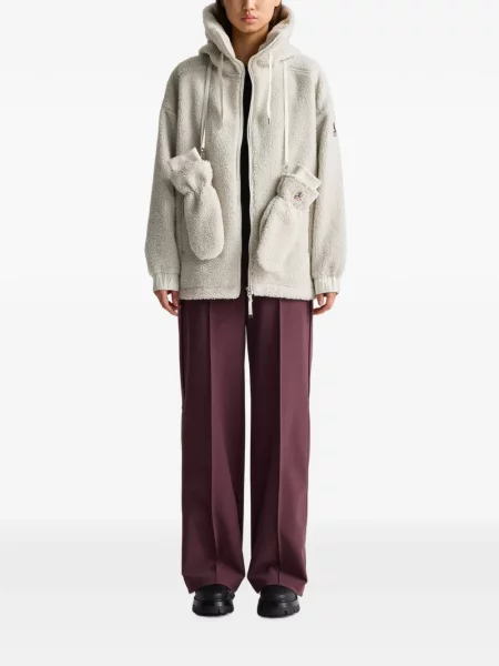 Hanorac cu glugă Parajumpers din fleece alb