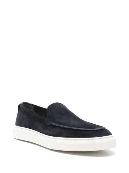 Pantofi loafer Woolrich din piele de căprioară albastru