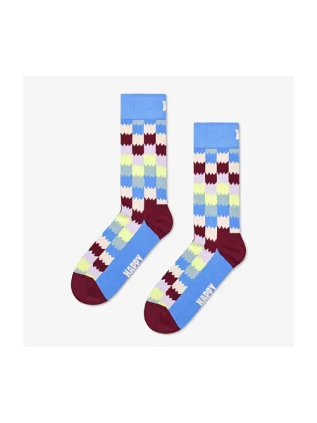 Kockás zokni Happy Socks kék