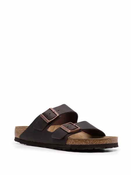Iš natūralios odos sandalai Birkenstock ruda