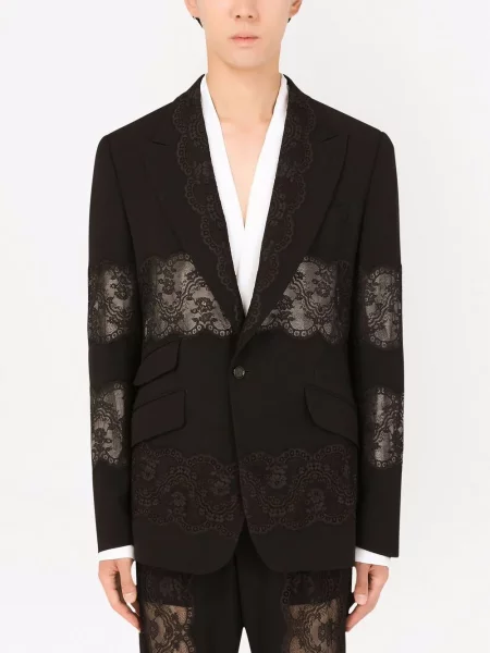 Krajkové sako Dolce & Gabbana černé