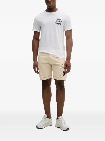 Pantaloni scurți cargo Alpha Industries cu autograf