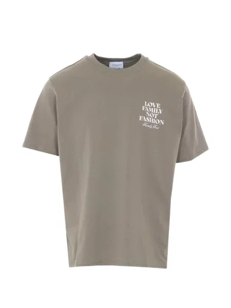 Tričko Family First s kulatým výstřihem s autogramem zelené