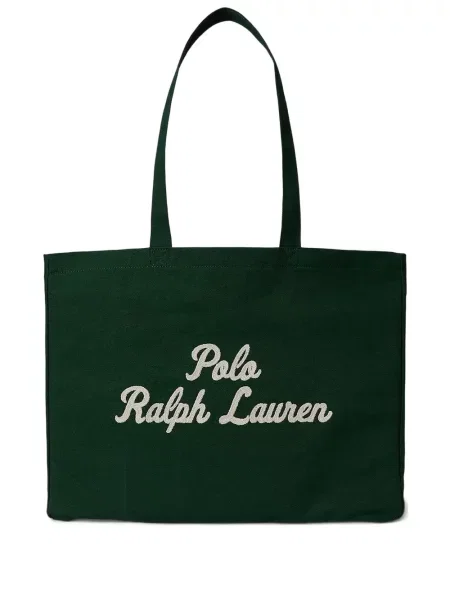 Hanorac Polo Ralph Lauren din piele cu broderie verde