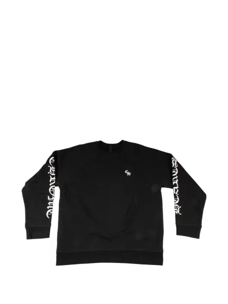 Hanorac Chrome Hearts cu broderie cu motiv cu inimi negru