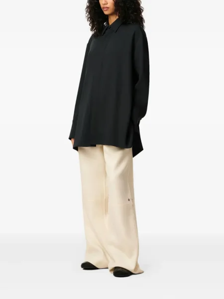 Cămașă Ami Paris de lână clasică negru