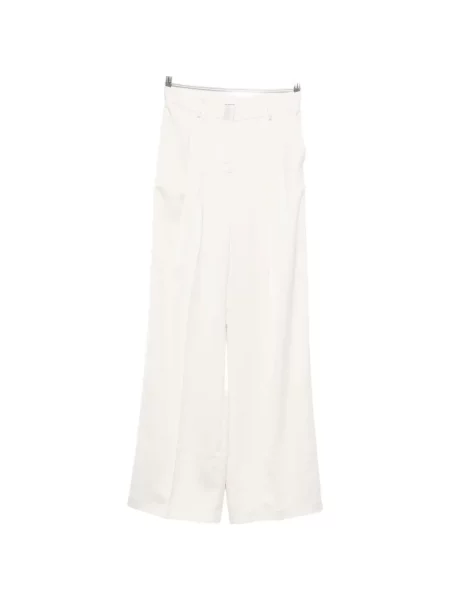 Pantaloni The Andamane plisate alb