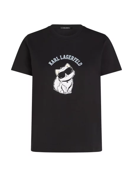 Karl Lagerfeld Tricou Ikon Choupette negru alb