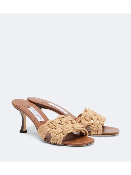 Papuci tip mules Jimmy Choo bej