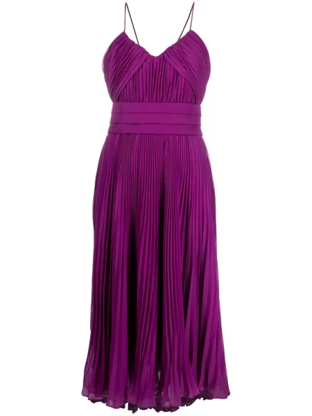 Rochie midi Max Mara plisată până la genunchi de costum violet