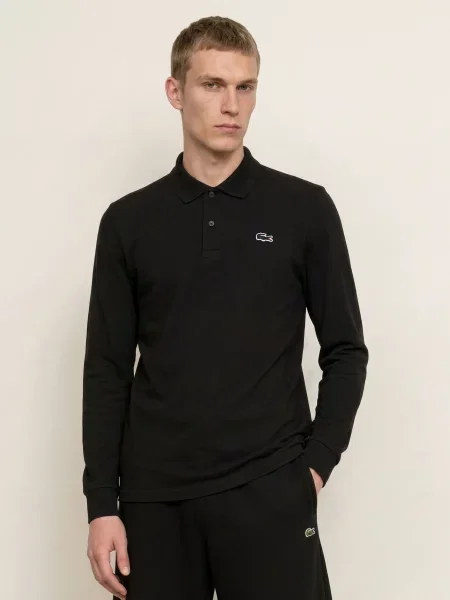 Lacoste Pletená Polokošile černá