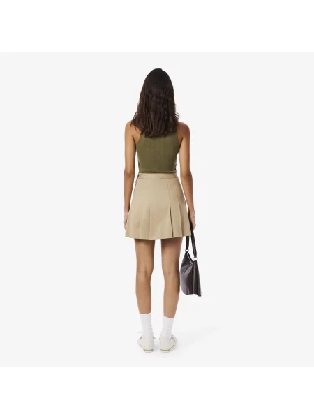 Lacoste Spódnica Flare Fit beżowa