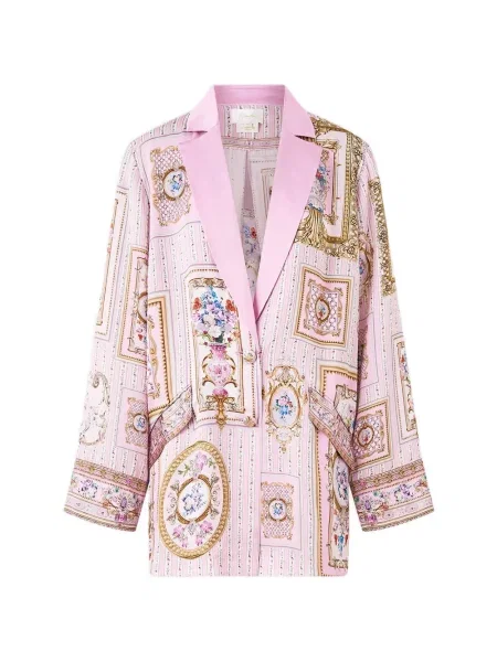 Geacă Camilla cu model floral roz