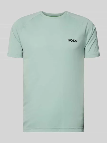 T-shirt o kroju slim fit z nadrukiem z logo model ‘TOP SPIN CB’ Boss Green
