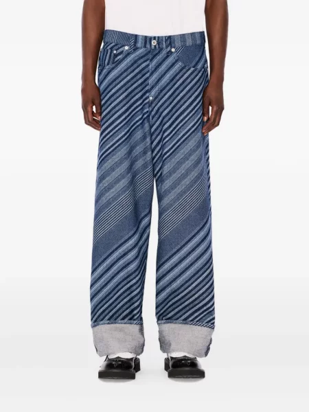 Pantaloni Kenzo cu dungi albastru
