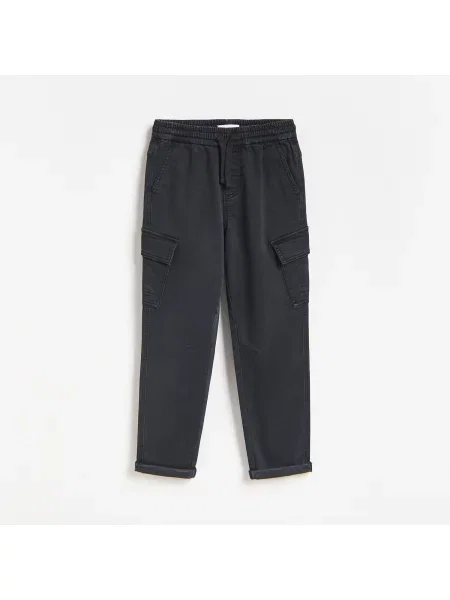 Reserved Elasztikus cargo jogger fekete