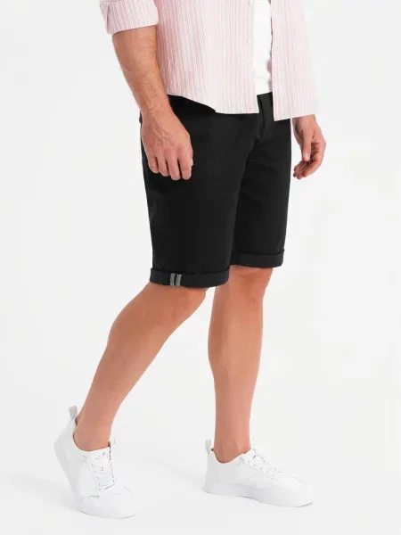 Pantaloni chino Ombre clasici negru