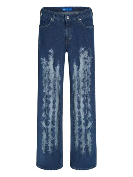 Jeansy Karl Lagerfeld Jeans z przetarciami niebieskie