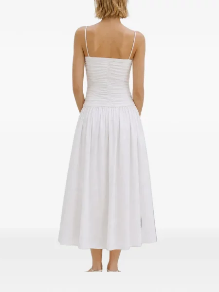Rochie midi Tove cu volane alb