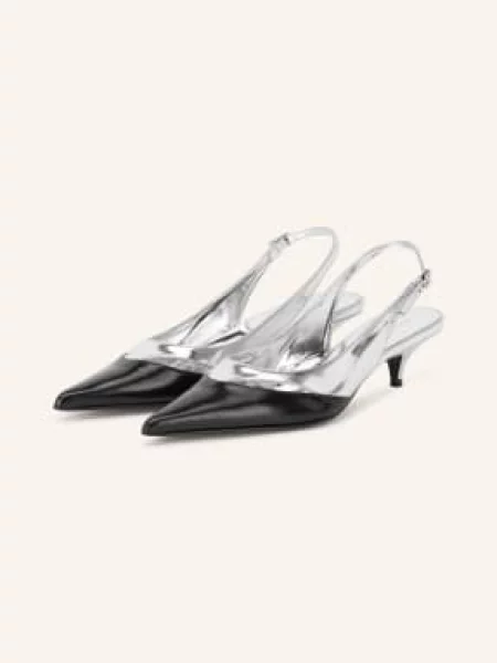 Proenza Schouler Czółenka Typu Sling Slash schwarz czarna