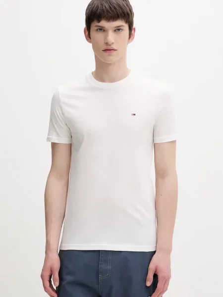Tommy Jeans basic tričko béžové