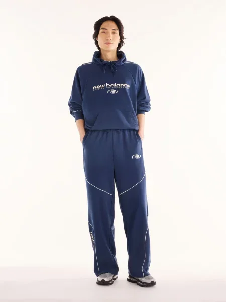 Махровое худи New Balance синее
