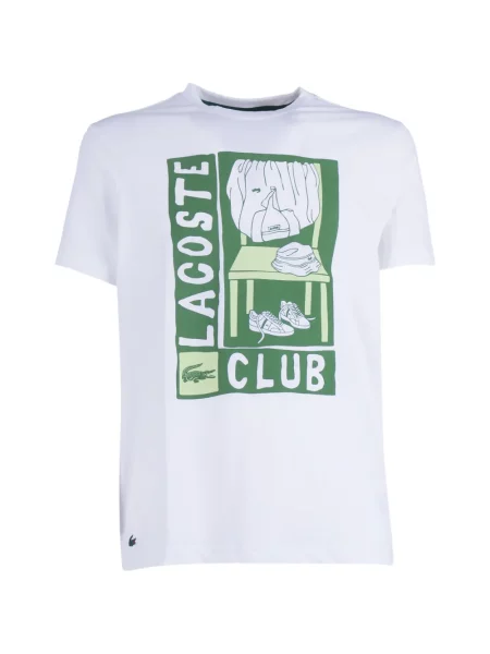 Tricou Lacoste cu imagine alb